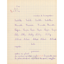 Cahier de roulement n° 6