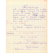 Cahier de roulement n° 4