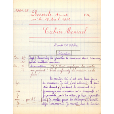 Cahier mensuel