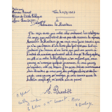 Demande de prêt de livre scolaire à l'I.P.N. par un élève du Dahomey. 