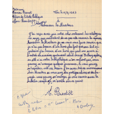 Demande de prêt de livre scolaire à l'I.P.N. par un élève du Dahomey.