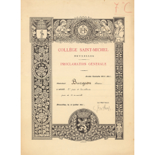 Diplôme de prix. 