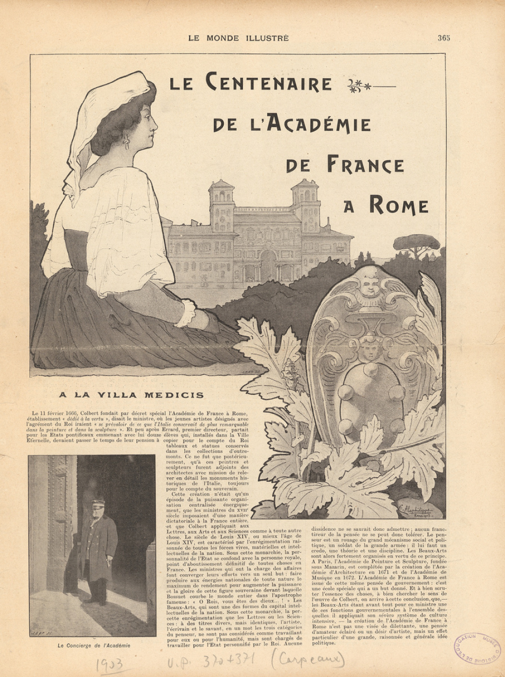 Le centenaire de l'Académie de France à Rome à la Villa Médicis.