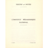 L'Institut Pédagogique National.