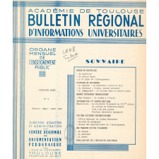 Bulletin Régional d'Informations Universitaires. Académie de Toulouse. 5e année. N°3.