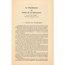 Le Planétarium du Palais de la Découverte. Éléments d'astronomie.