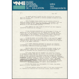 Musée national d'Histoire de l'Éducation - Lettre aux correspondants - N° 1 juin 1977.