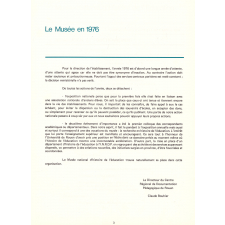 Musée national d'Histoire de l'Éducation - Compte rendu d'activité 1976.