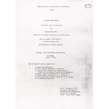 L'Ecole, lieu privilégié d'évocation du passé (1900-1935) - Musée national d'histoire de l'éducation - Sixième exposition juin-septembre 1978.