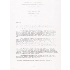 L'Ecole, lieu privilégié d'évocation du passé (1900-1935) - Musée national d'histoire de l'éducation - Sixième exposition juin-septembre 1978.