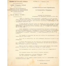 Enquête du CRDP de Caen sur l'équipement audio-visuel des établissements d'enseignement. Offre de services du CDDP de Rouen.