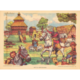 Tableau mural. Une villa mérovingienne.