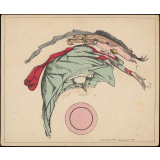 Planche d'anamorphose : Femme élégante