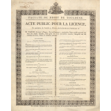 Acte public pour la licence.