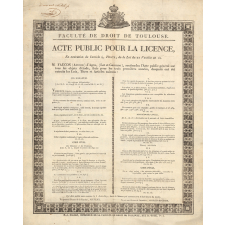 Acte public pour la licence.
