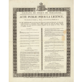 Acte public pour la licence.