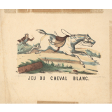 Dessus de boite : le jeu du cheval blanc
