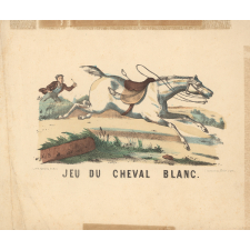 Dessus de boite : le jeu du cheval blanc