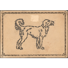 Modèle perforé pour apprendre à dessiner : chien