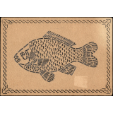 Modèle perforé pour apprendre à dessiner : poisson