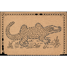 Modèle perforé pour apprendre à dessiner : crocodile