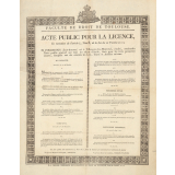 Acte public pour la licence.
