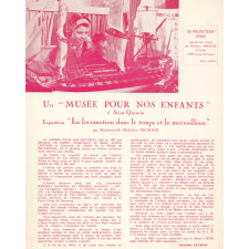 Documents sur le Musée pour Enfants de Saint-Quentin (Aisne).
