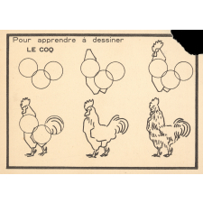 Carte réclame : la Gaduase : pour apprendre à dessiner le coq