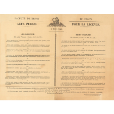 Acte public pour la licence.