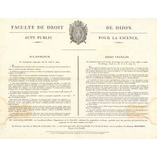 Acte public pour la licence.