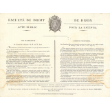 Acte public pour la licence.