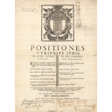Positiones utriusque juris, ex jure civili, ex jure canonico.