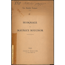 Hommage à Maurice Bouchor.