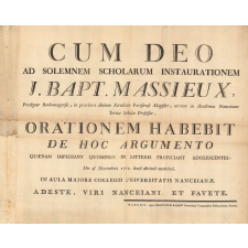 Affiche annonçant un discours.