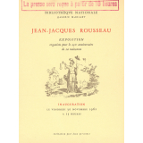 Jean-Jacques Rousseau. Exposition organisée pour le 250e anniversaire de sa naissance.