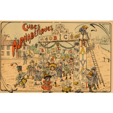 Dessus de boite : cubes alphabétiques
