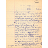 Cahier de préparation des 60 ans de la Promotion 1927 des l'Ecole Normale d'Institutrices de Beauvais. 