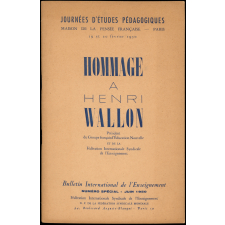 Journées d'études pédagogiques : Hommage à Henri Wallon