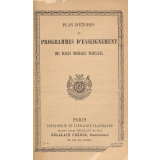 Plan d'études et programmes d'enseignement des écoles normales primaires.