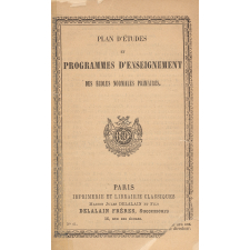 Plan d'études et programmes d'enseignement des écoles normales primaires.