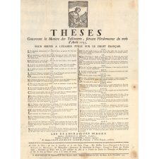 Thèses concernant la matière des testaments, suivant l'ordonnance du mois d'août 1735, pour servir à l'examen public sur le droit français.