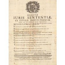 Selectae juris sententiae ex titulo institutionum quibus non est permissum facere testamentum.