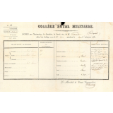 Bulletin scolaire. Collège royal militaire de La Flèche.