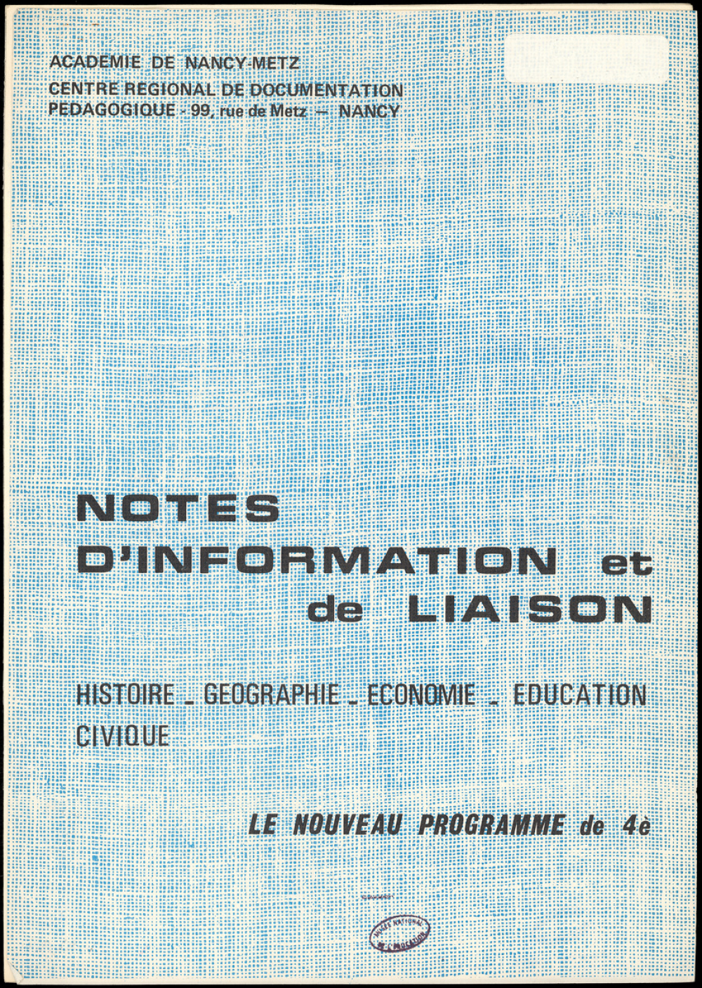 Histoire. géographie. Economie. Education civique. Le nouveau programme de 4e.