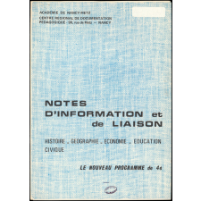 Histoire. géographie. Economie. Education civique. Le nouveau programme de 4e.