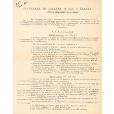 Programme des classes de fin d'études pour le département de la Vendée.
