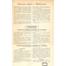 Programmes officiels .