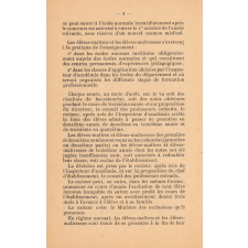 Programme du Concours d'admission aux écoles normales primaires.