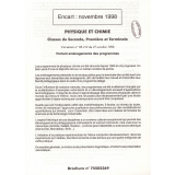 Encart : novembre 1998 - Physique et Chimie, classes de Seconde, Première et Terminale.