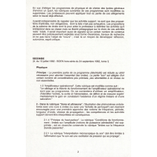 Encart : novembre 1998 - Physique et Chimie, classes de Seconde, Première et Terminale.